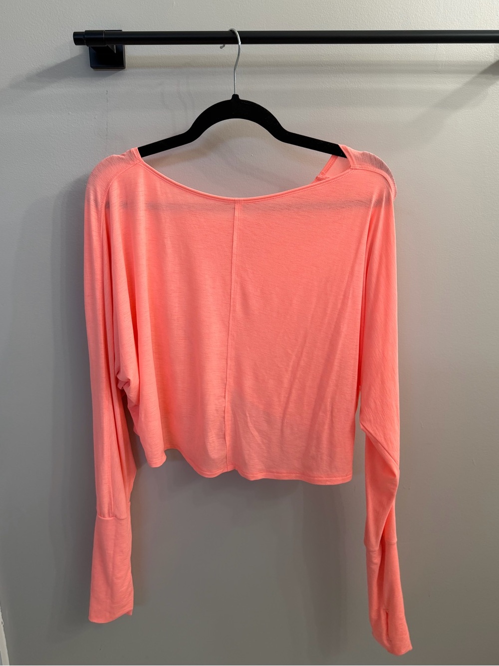 Free People Movement Lightweight Neon Coral Long-Sleeve Women's Top